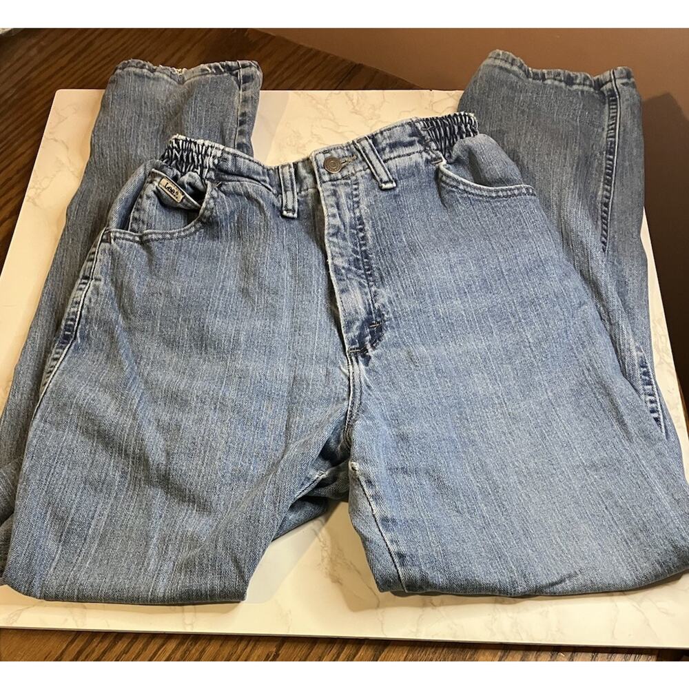 Lee Women’s Side Elastic Waist Mom Jeans – Size 12 Medium